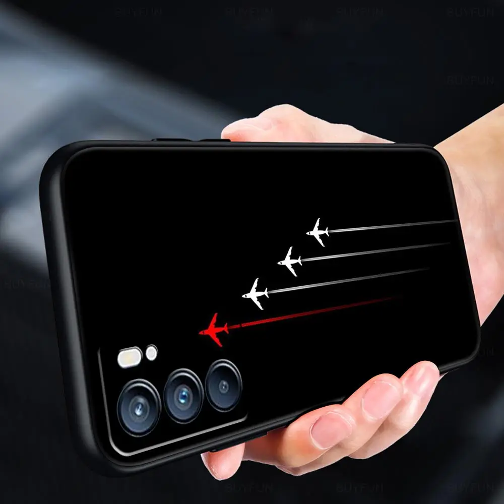 Funda Premium con patrón de avión para Oppo A54 A53 A52 A9 A15 A16 A76 A74 A57 A31 Find X6 Pro X5 Reno8 Reno7 Reno6 Pro 5G - imagen 5
