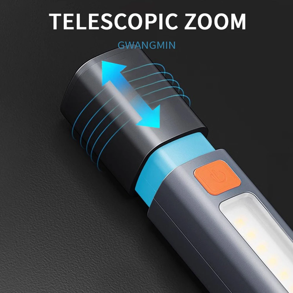 Linterna XPE COB con gancho Mini linterna LED portátil carga USB Camping potente linterna 800mAh para senderismo al aire libre pesca - imagen 4