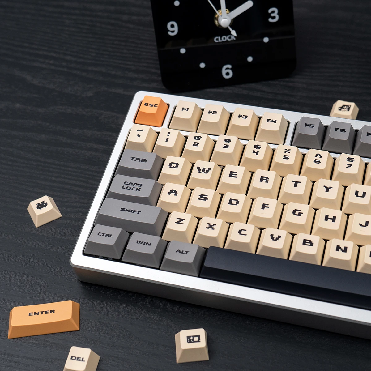 Teclas Retro PBT de 152 teclas, teclas personalizadas con sublimación de tinte de perfil Cherry para teclado mecánico 61/64/87/96 - imagen 3