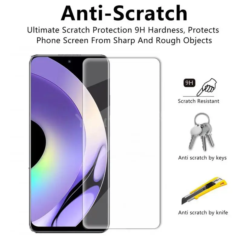 2PCS para OPPO verdadero yo 5 Protector de pantalla de vidrio templado de vidrio para verdadero yo 6 Pro 5 X50 XT X2 5i vidrio para verdadero yo 5 película del teléfono - imagen 2