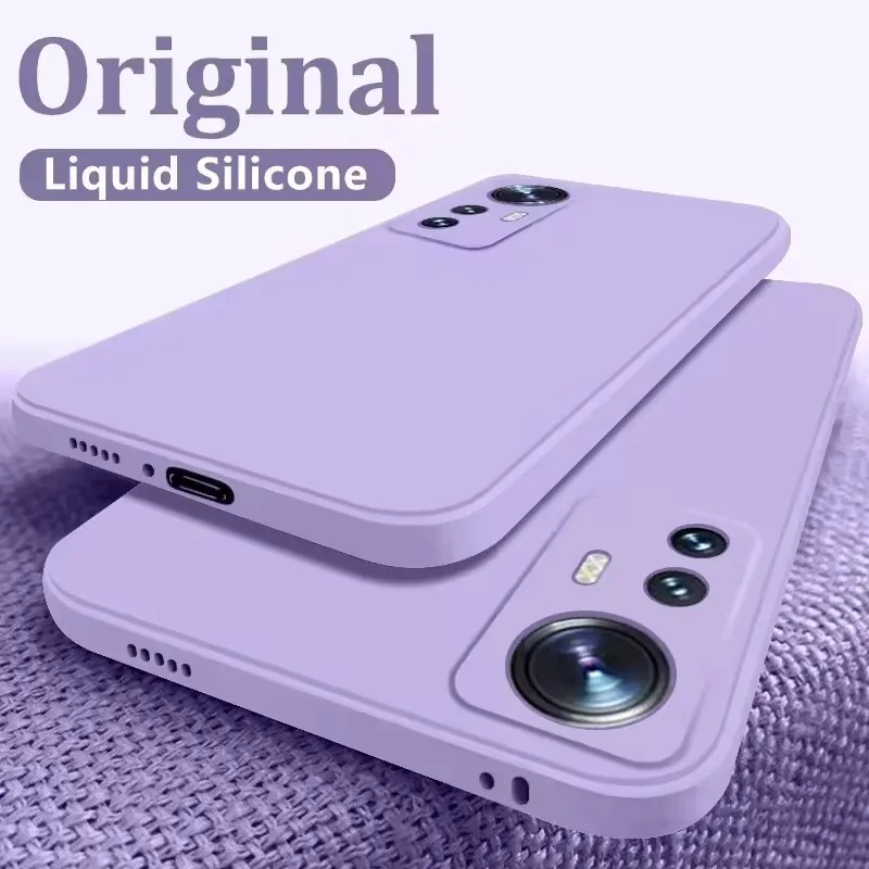 Silicona líquida Original de lujo para XiaoMi Mi 12 Lite 12X Mi12 11T 11T pro 13T 12 13 14 13T Pro Global Square Case