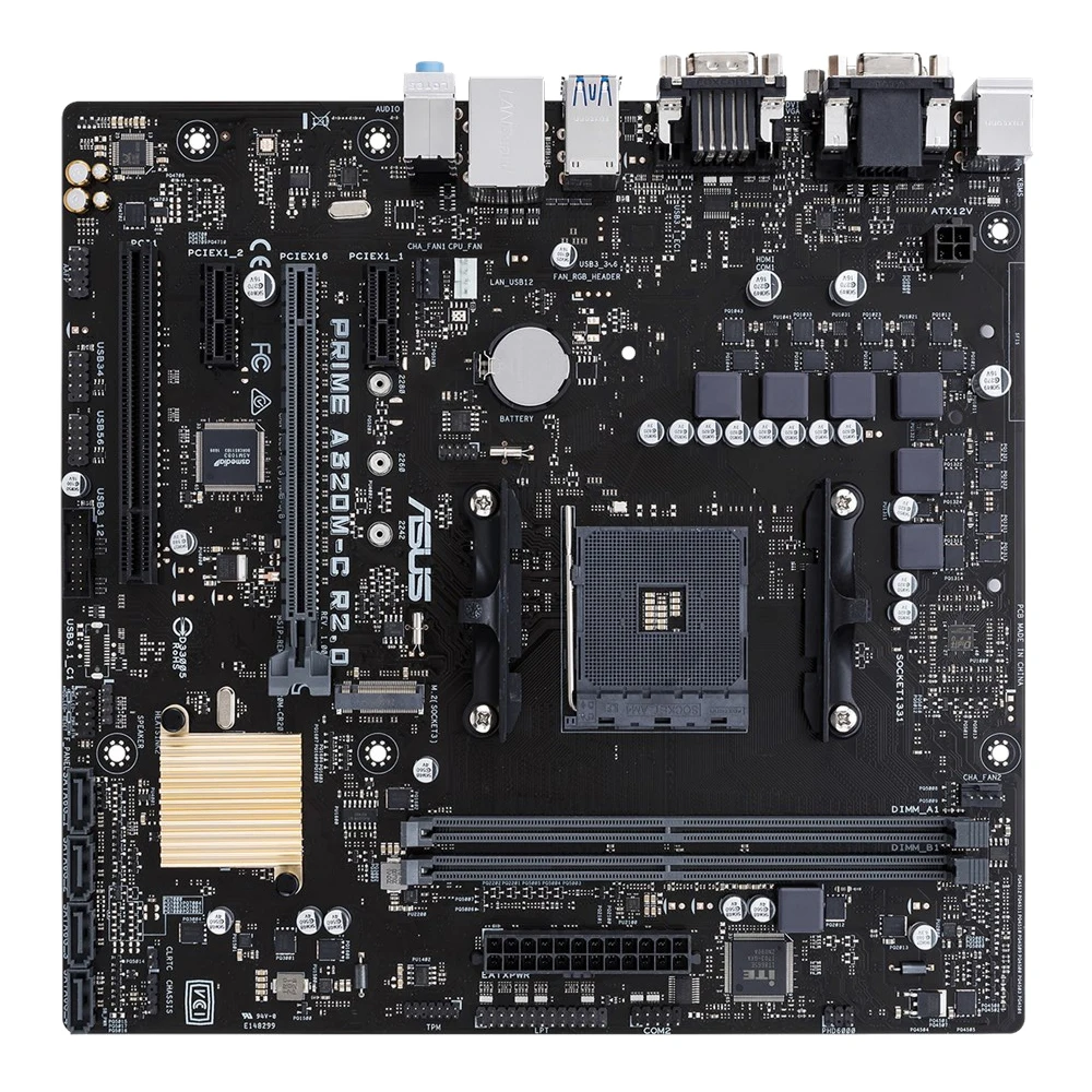 Placa base ASUS PRIME A320M-C R2.0 compatible con Ryzen 5 2600X 3600 5600G 5600X3D CPU DDR4 3200MHz AMD A320 M.2 NVME AM4 - imagen 5
