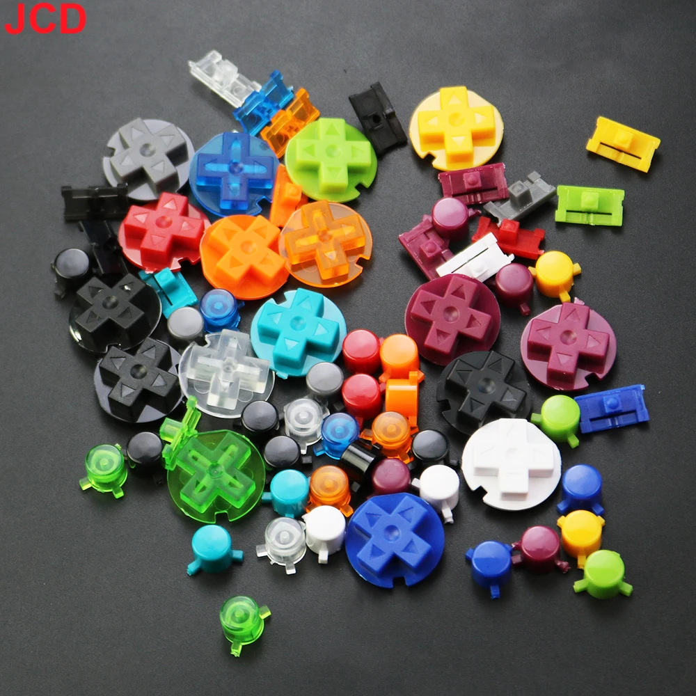 JCD-Juego de botones de repuesto coloridos para consola Gameboy Poc ket GBP, botón de encendido y apagado, botones AB, almohadillas D, 1 Juego - imagen 3
