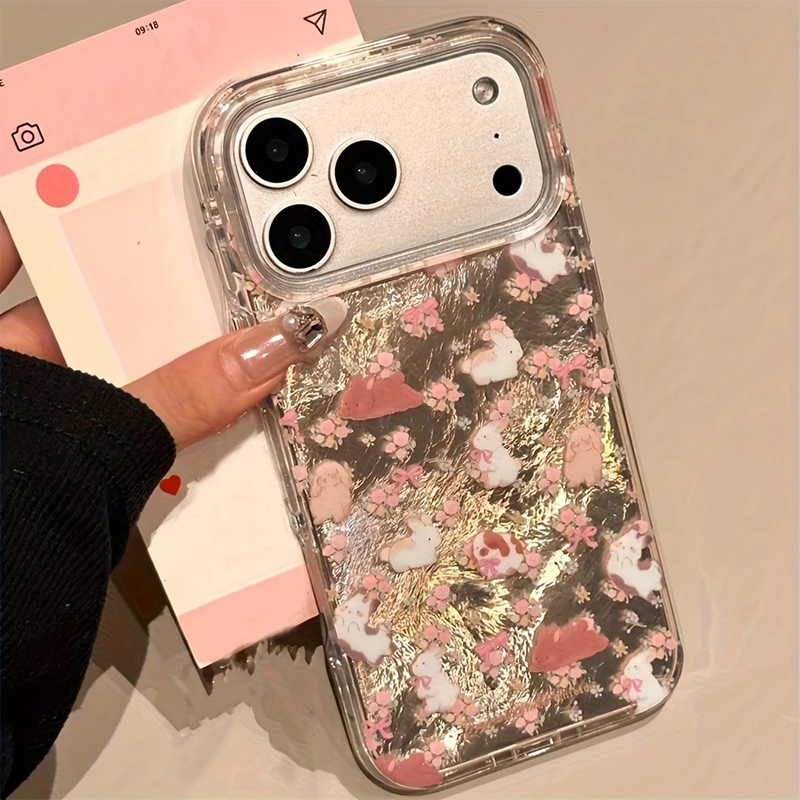 Funda de teléfono con diseño de vórtice de conejo y flores para iPhone 17 Pro Max 11 12 13 14 15 16 Pro 17 Air XS XR X 7 8 Plus, funda de silicona - imagen 3
