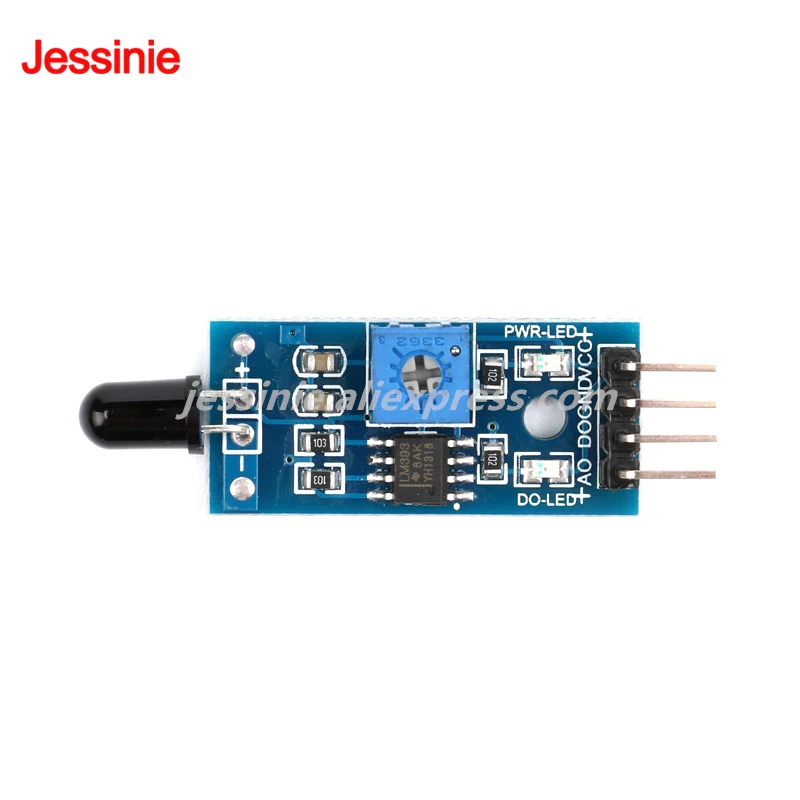 Módulo de Sensor de llama comparador LM393, placa de detección de fuente de fuego, receptor infrarrojo IR, bloque de construcción electrónico DIY, 10 Uds./1 ud. - imagen 3