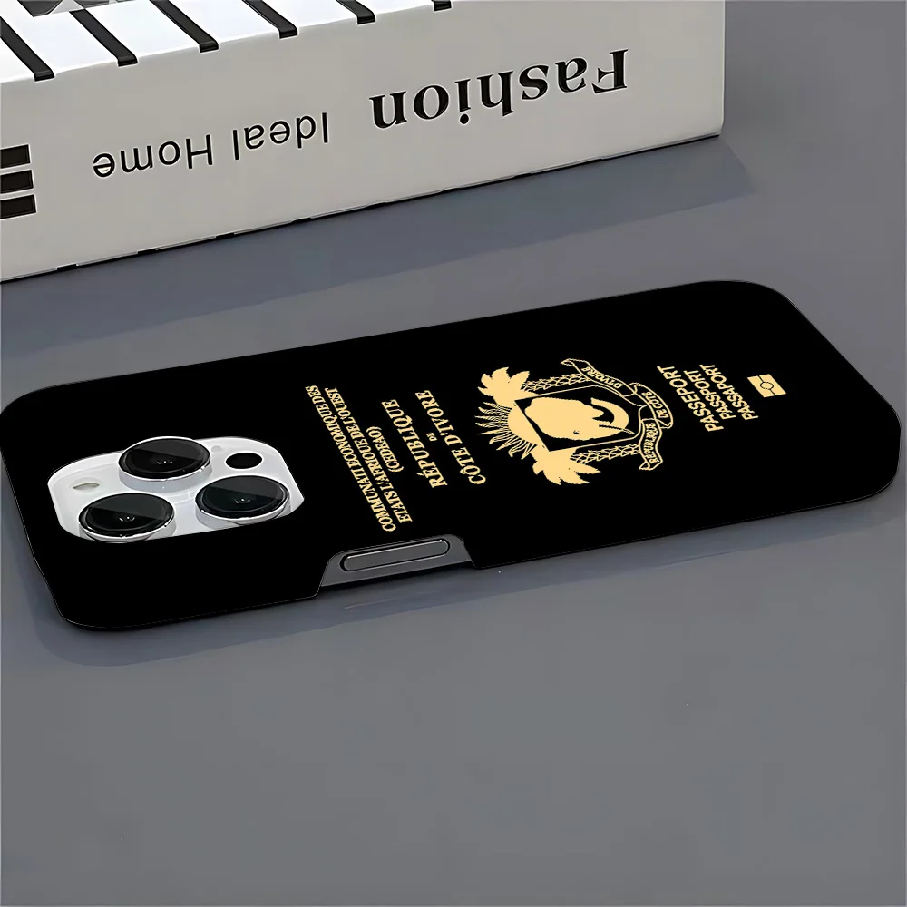 Funda de teléfono con pasaporte de Costa de Marfil para iPhone 17 16 15 14 13 12 11 Pro Max X XS XR XSMax 7 8 Plus, película brillante de aire, cubierta dura para PC - imagen 4