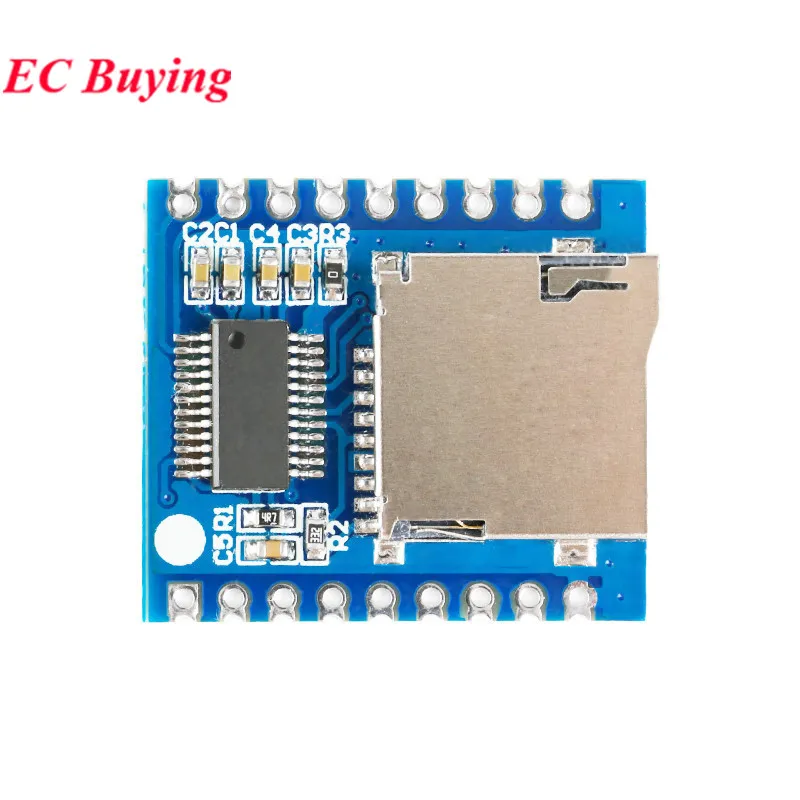 1-20 piezas DY-SV17F XY-V17B reproductor de MP3 módulo de voz 4MB Flash reproducción de voz 8 canales IO disparador puerto serie Control USB descarga - imagen 5