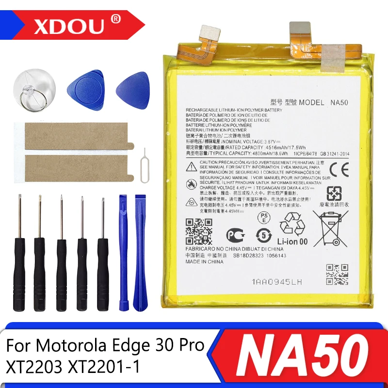 Nueva batería NT50 NR50 MT45 MB40 NA50 para Motorola Moto EDGE 20 Lite/Fusion Edge X30 5G S PRO 30 Pro baterías de teléfono + herramientas - imagen 5
