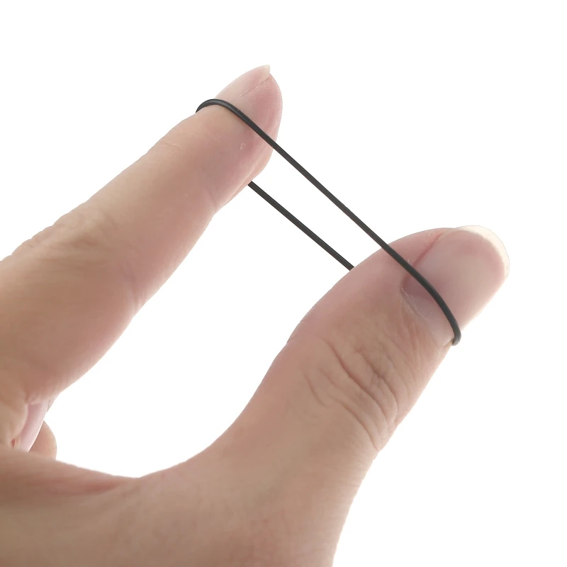 Correa de goma redonda de 1/1, 5mm, reemplazo duradero, 10 unidades por paquete, tamaño mixto, 80-130mm, correa de reparación para máquina grabadora de cinta de casete - imagen 4