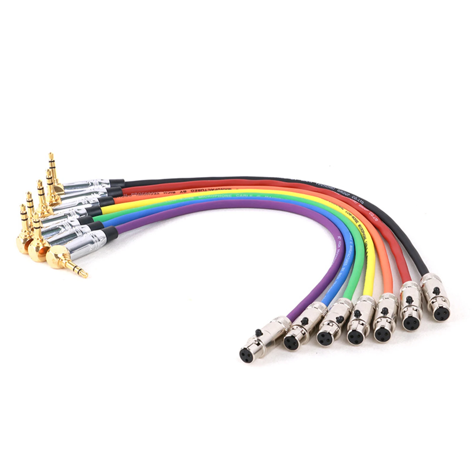 Cable adaptador Mini XLR a Jack de 3 pines, ángulo recto, enchufe de 3,5mm, Audio estéreo, 1/8 "TRS macho a Mini XLR macho para auriculares de cámara - imagen 5