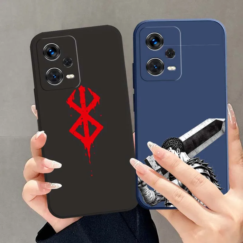 Funda de Anime Berserk para Xiaomi Redmi Note 11 11E 11R 11S 11T 10 10S 9 9S 9T 8 8T 7 6 5 Lite Pro
