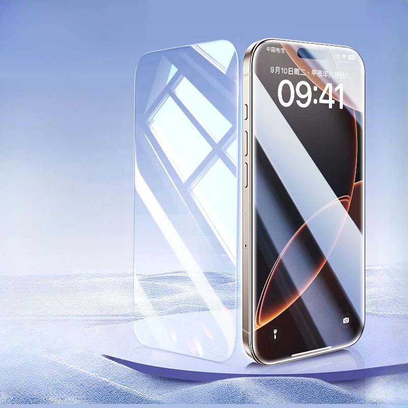 Vidrio templado 9H para iPhone 16Pro Max Plus 16ProMax 16Plus 16Pro Protector de pantalla película templada ultrafina cubierta completa