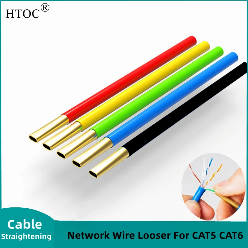 HTOC-aflojador de Cable de red para CAT5/6, separador de núcleo de Cable trenzado, cinco colores - imagen 2
