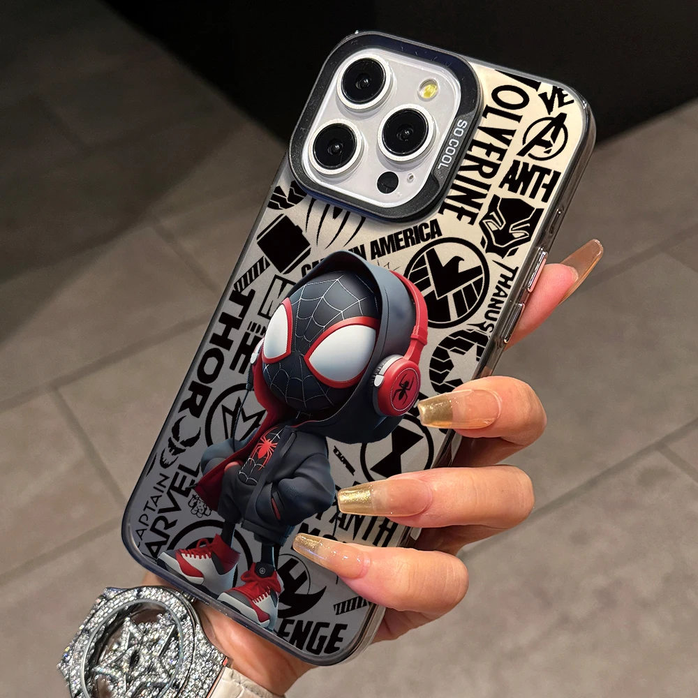 Bonita funda de teléfono Black Spider Man para Samsung Galaxy S25 Edge S24 S23 S22 S21 FE S20 Ultra Plus 5G Note20 cubierta dura mate - imagen 3