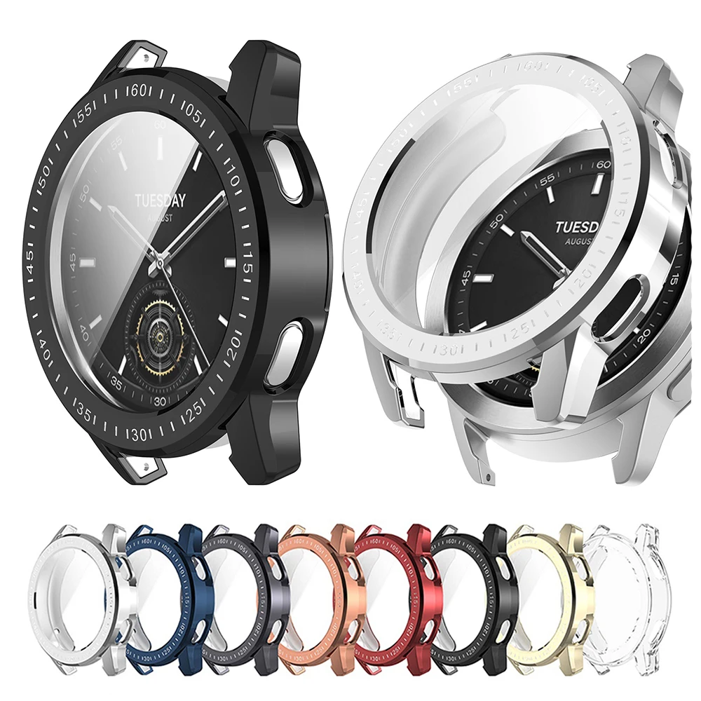 Funda protectora de TPU para Xiaomi Watch S3, Protector de pantalla completa, cubierta de marco de carcasa, parachoques