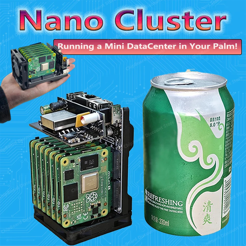 Nuevo Mini tablero de grupo Sipeed NanoCluster mini centro de datos para Raspberry Pi CM45/ordenador/LM3H/M4N