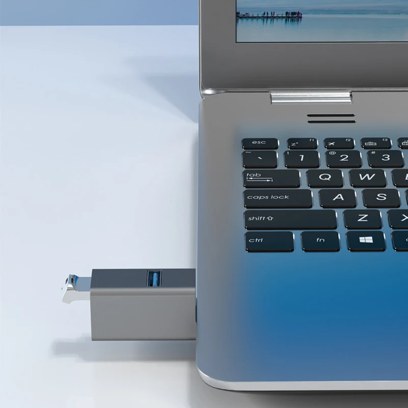 Hub USB de 3 puertos, divisor USB de alta velocidad, transferencia rápida de datos, Mini extensor USB portátil para PC, ordenador, escritorio, portátil, USB A Hub - imagen 2