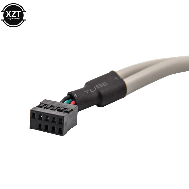 Adaptador de Cable conector USB 2,0 para placa base de 2 puertos, soporte de Panel trasero, accesorios de ordenador de 9 pulgadas - imagen 3