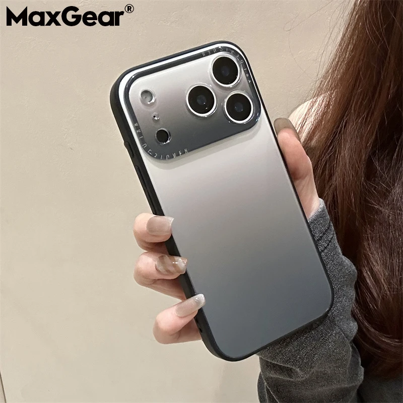 Fundas de teléfono acrílicas de Color degradado iridiscente mate para Apple iPhone 17 16 15 14 13 Pro Max cubierta protectora dura de PC a prueba de golpes - imagen 2