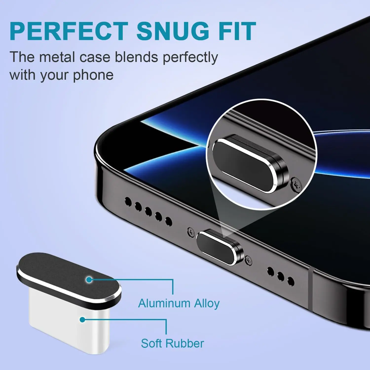 Juego de limpieza de puerto de carga para altavoz de teléfono móvil, tapón antipolvo para iPhone 16, 15, 14, Kit de limpieza de auriculares, cepillo para Samsung y Xiaomi, 13 Uds. - imagen 5