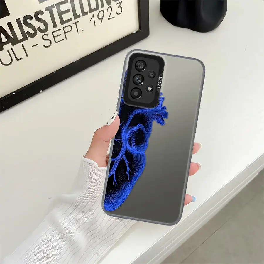 Funda trasera de teléfono para Xiaomi Redmi 14C 13C A1 A2 Plus 12C A5 K60 9C 10C 9T corazón rojo y azul - imagen 2