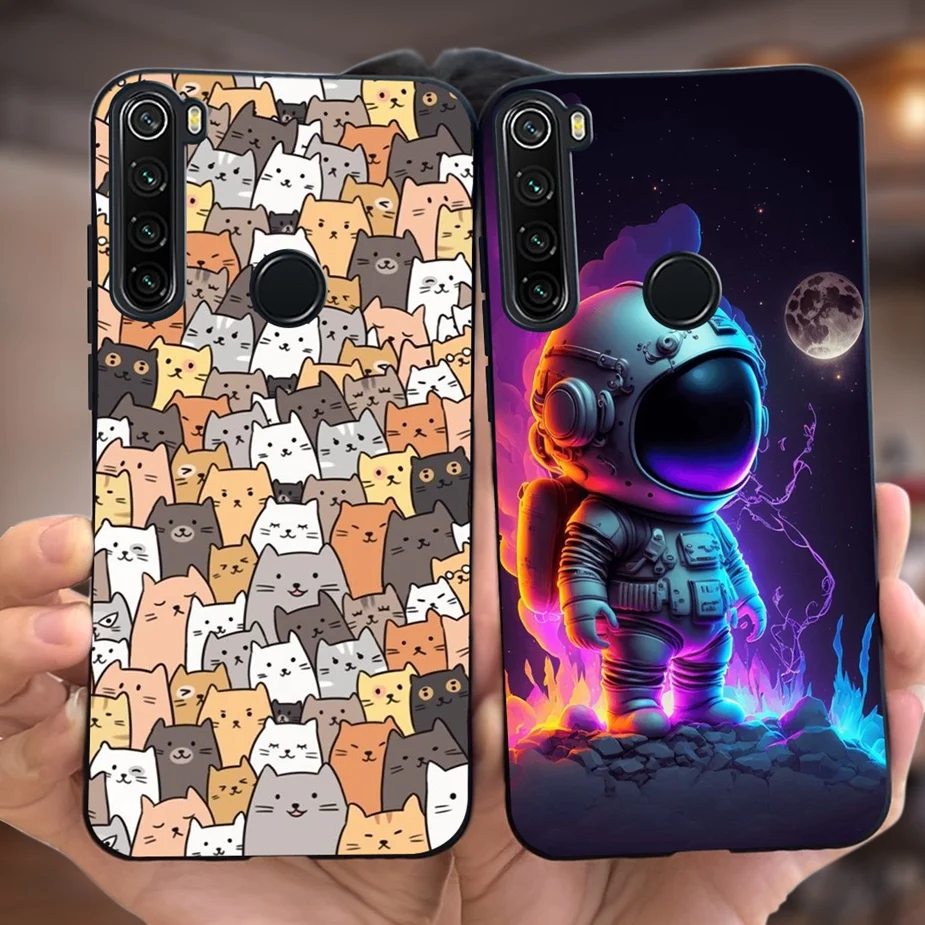 Para Xiaomi Redmi Note 8 2021 funda bonita de dibujos animados de moda funda de teléfono de silicona suave para Redmi Note 8 Pro 8Pro Note8 T 8T Shell - imagen 2