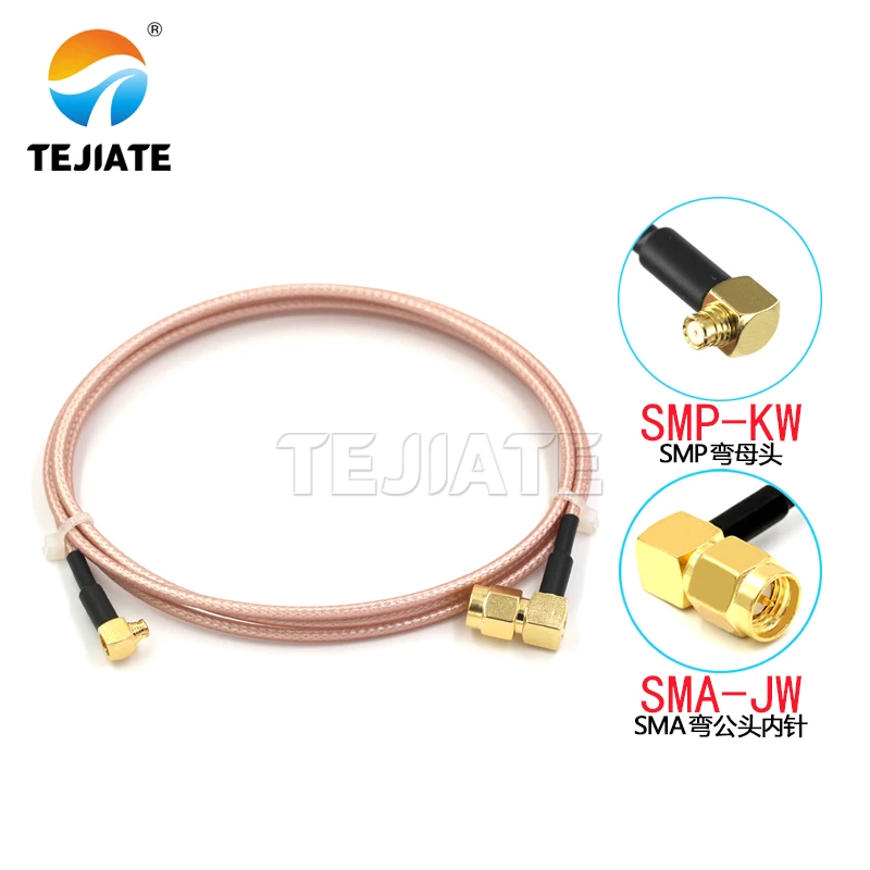 Cable adaptador hembra doblado SMP a SMA macho y hembra, accesorio de extensión RF SMP, piezas a SMP-KW, 1 SMA-KY - imagen 3