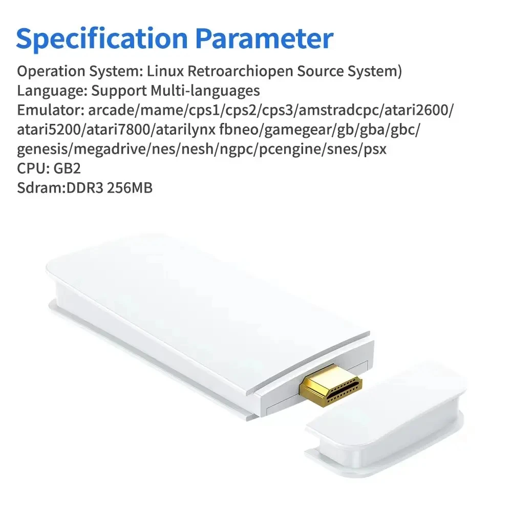 Consola de juegos retro M15, 64GB, 20000 + juego, 4K, salida de alta definición, palo de videojuego portátil, 20 + emulador, juego arcade GBA PS1 - imagen 5