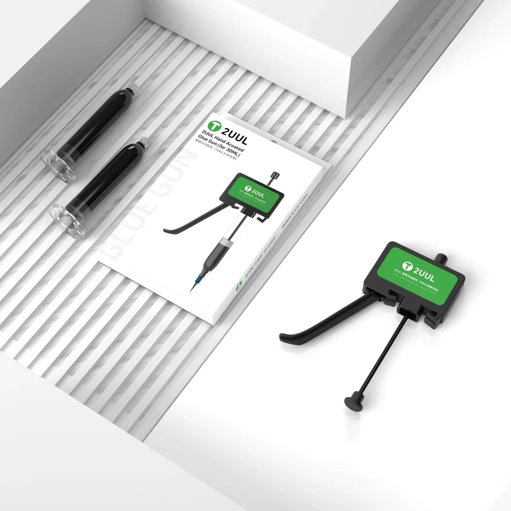 2UUL SC06 pistola de pegamento accionada a mano para tubo de 30ML, máquina de pegamento de vidrio trasero de aceite de soldadura, herramientas de reparación de pegamento automático - imagen 4