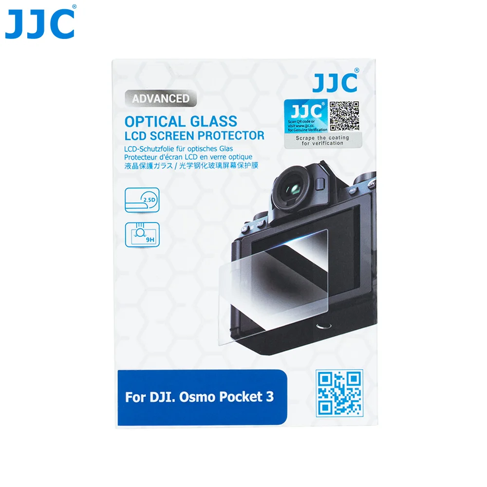 Protector de pantalla JJC para DJI Osmo Pocket 3 9H HD Protector de lente de vidrio templado película de pantalla LCD accesorios de vidrio templado - imagen 2