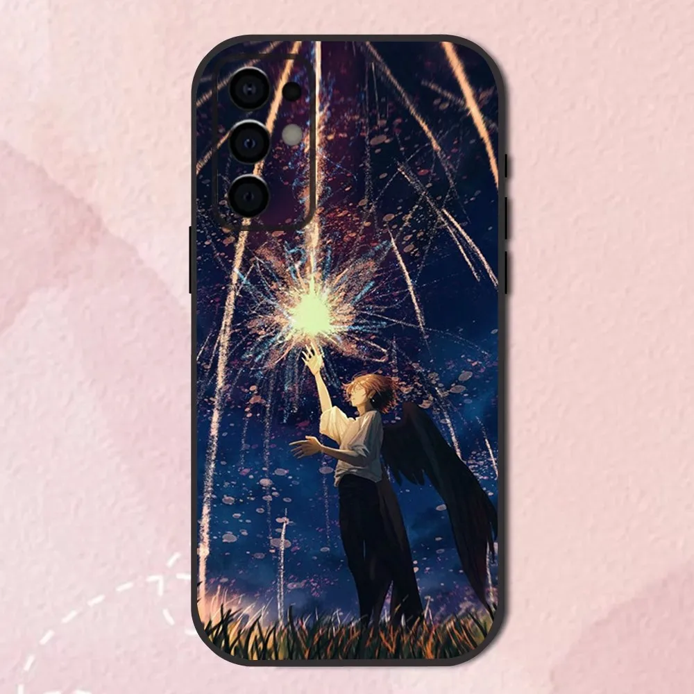 Funda de teléfono de Anime para Samsung S24,S21,S22,S23,S30,Ultra,S20,Plus,Fe,Lite,Note,10,9,5G M-Moving Castle, carcasa suave negra - imagen 2
