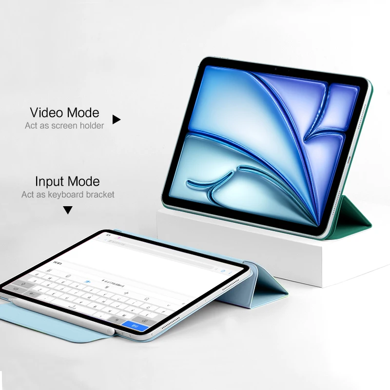 Funda para iPad Air 11 pulgadas 2024 M2 Funda de libro inteligente para iPad Pro 11 12,9 2018-2022 Air 5 4 10th Gen 10,9 Mini 6 Funda magnética de PU - imagen 2