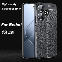 Funda Antigolpes Xiaomi Redmi 13 4G TPU y Silicona Cuero Goma