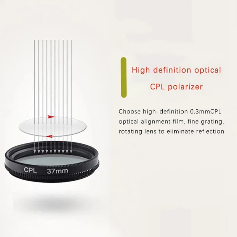 Lente de cámara de teléfono CPL de 37mm que mejora la saturación de Color y el contraste profesional para la mayoría de los teléfonos inteligentes lente de cámara de teléfono polarizada - imagen 5