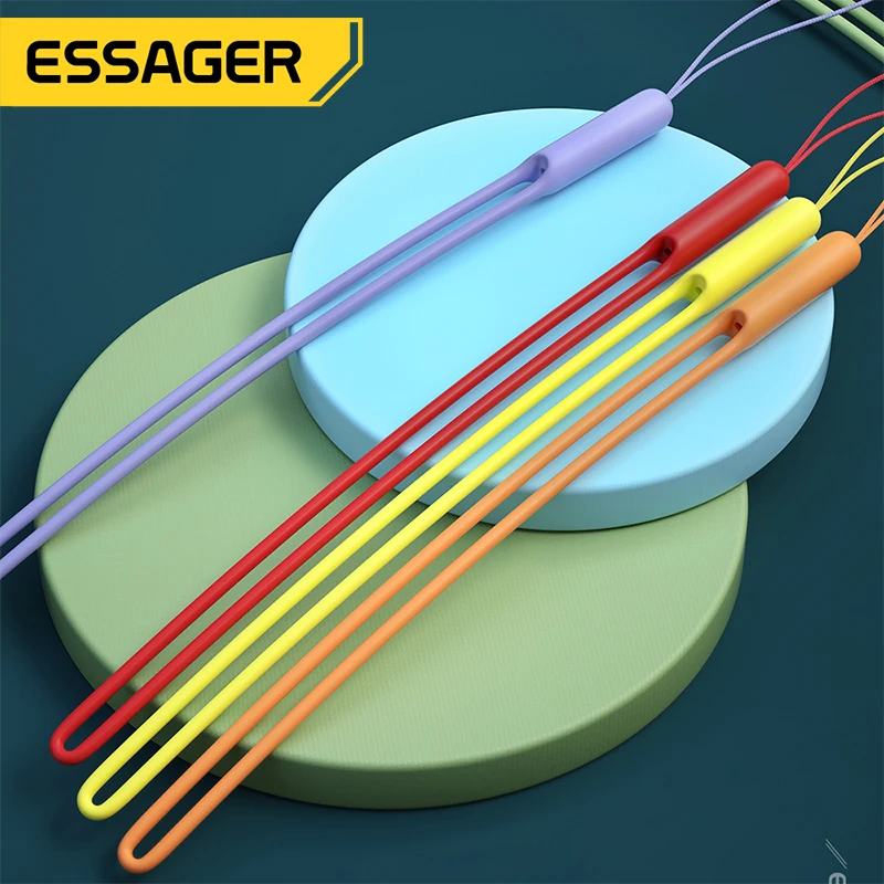 Essager-cordón de muñeca para iPhone, Xiaomi, Samsung, Correa Universal para teléfono, unidad Flash USB, cámara, llavero de silicona