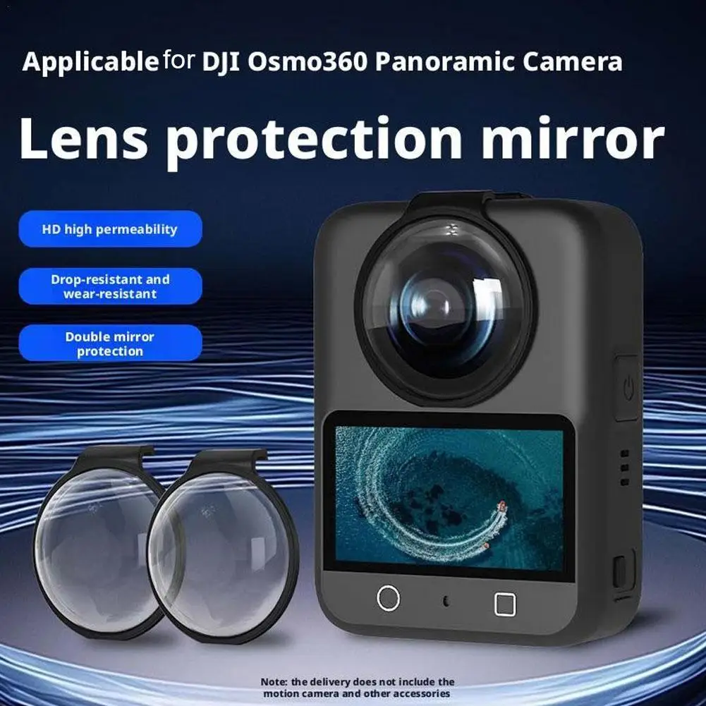 Protector de lente de vidrio óptico, Protector de lente antiarañazos, tapa de lente protectora extraíble para lente protectora de vidrio DJI Osmo 360 - imagen 3