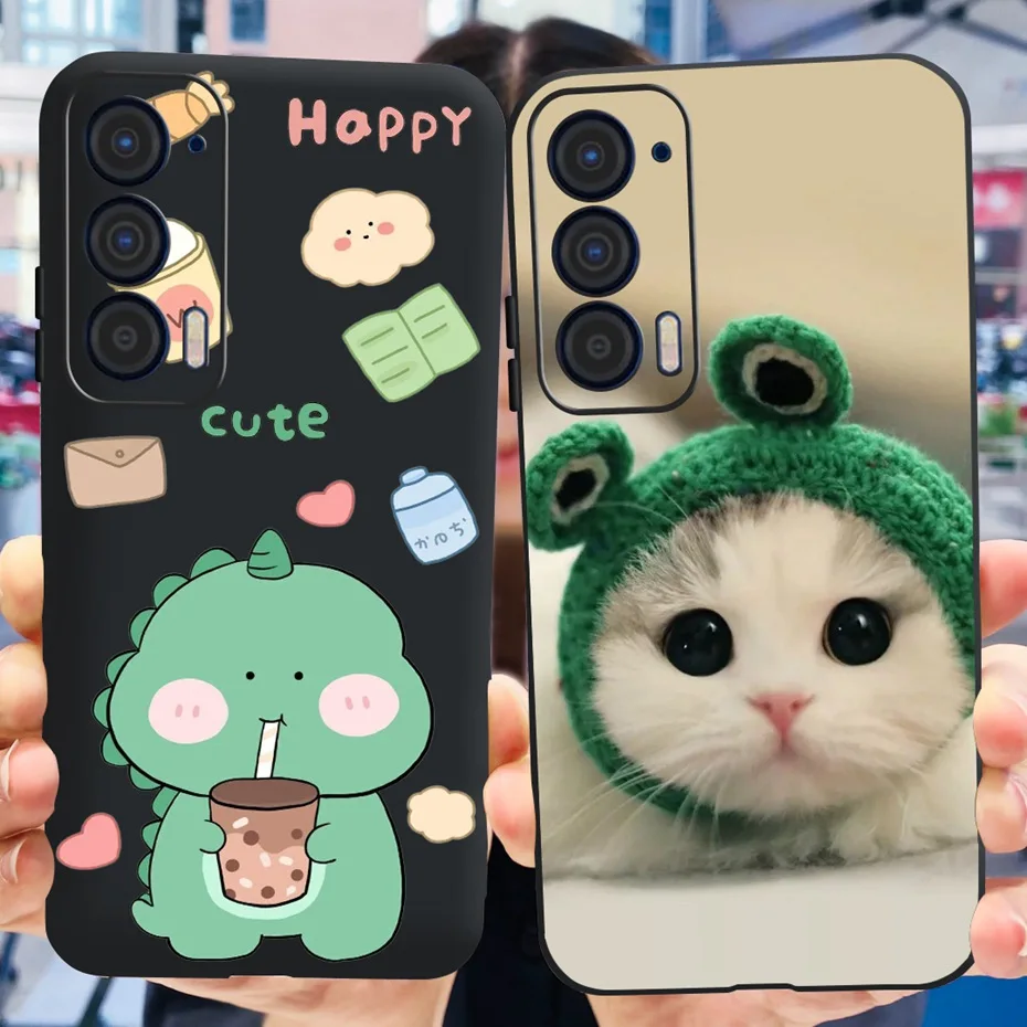 Funda de teléfono de moda para Motorola Edge (2021) XT2141, funda trasera de silicona suave TPU para Motorola Edge 5G UW 2021, parachoques a prueba de golpes - imagen 3