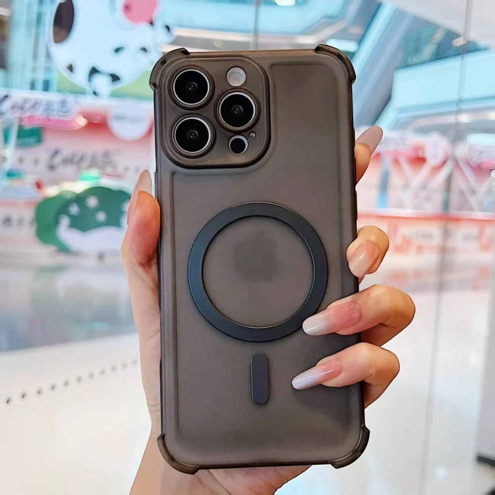 Redmi Note 14 Pro 5G funda de teléfono magnética mate para Xiaomi Redmi Note 14S 13 14 Pro Plus funda protectora de cámara de silicona suave - imagen 5