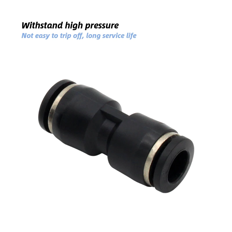 10 unids/lote Unión recta neumática de aire en conectores accesorios rápidos PU4 PU6 PU8 PU10 PU12 PU14 PU16 - imagen 2