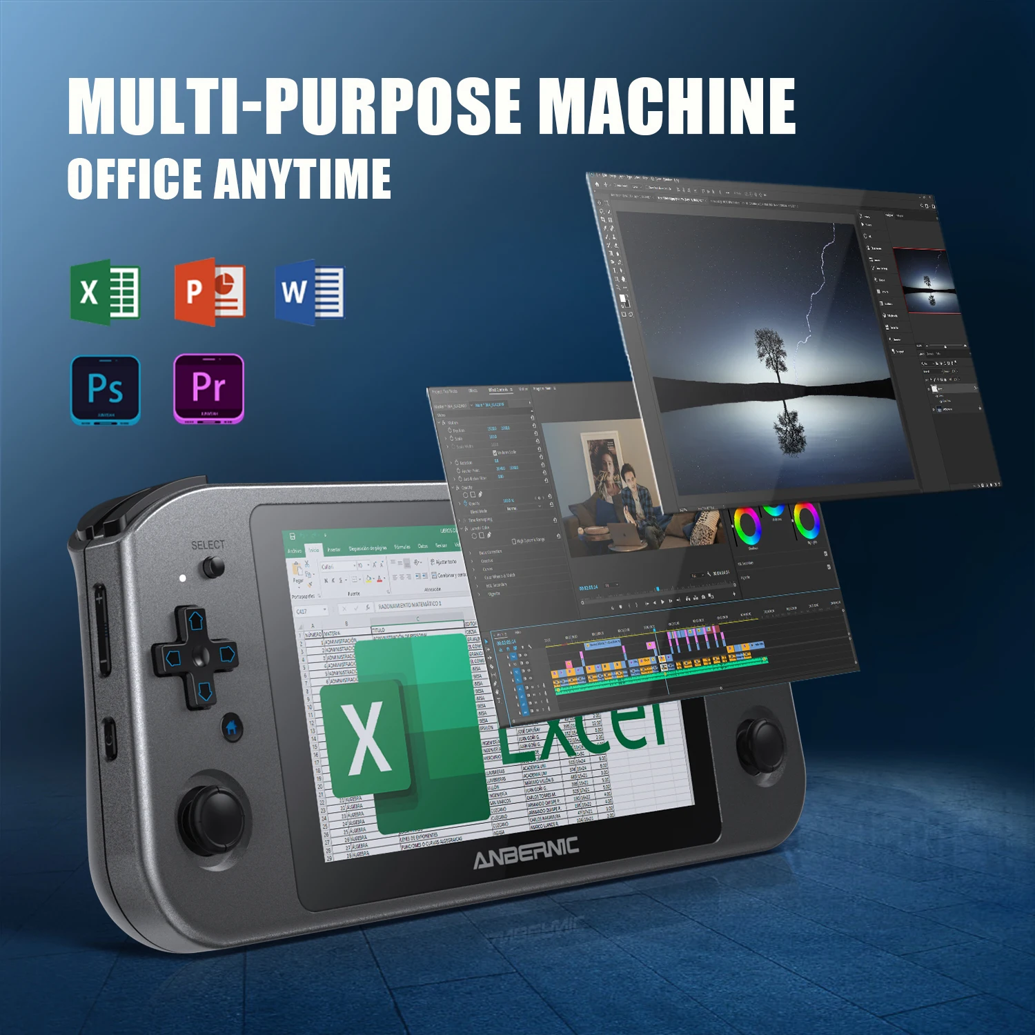 ANBERNIC-consola de juegos portátil Win600 de 5,94 pulgadas, ordenador portátil 2 en 1, compatible con sistema operativo Windows 11 Steam - imagen 3
