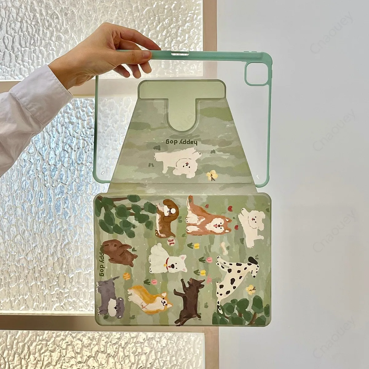 Funda con dibujos de perro para IPad, carcasa con rotación de 360 grados, con ranura para lápiz, para modelos 9,7, 10,2, 10,5, 11, 12,9 pulgadas, Mini 6, Air 5 y 4 - imagen 3