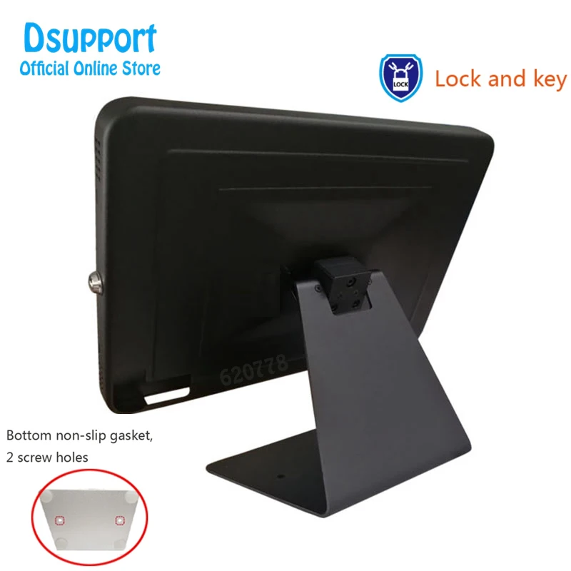 Apto para ipad 10,2 soporte de escritorio caja de metal soporte tableta pc soporte de bloqueo soporte ángulo de movimiento completo - imagen 5