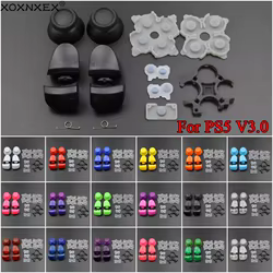 1 Juego de botones de disparo para PS5 V3 L1 R1 L2 R2 + sombrero de seta + almohadillas de goma conductoras pieza de reparación de mando botón y tecla de disparo