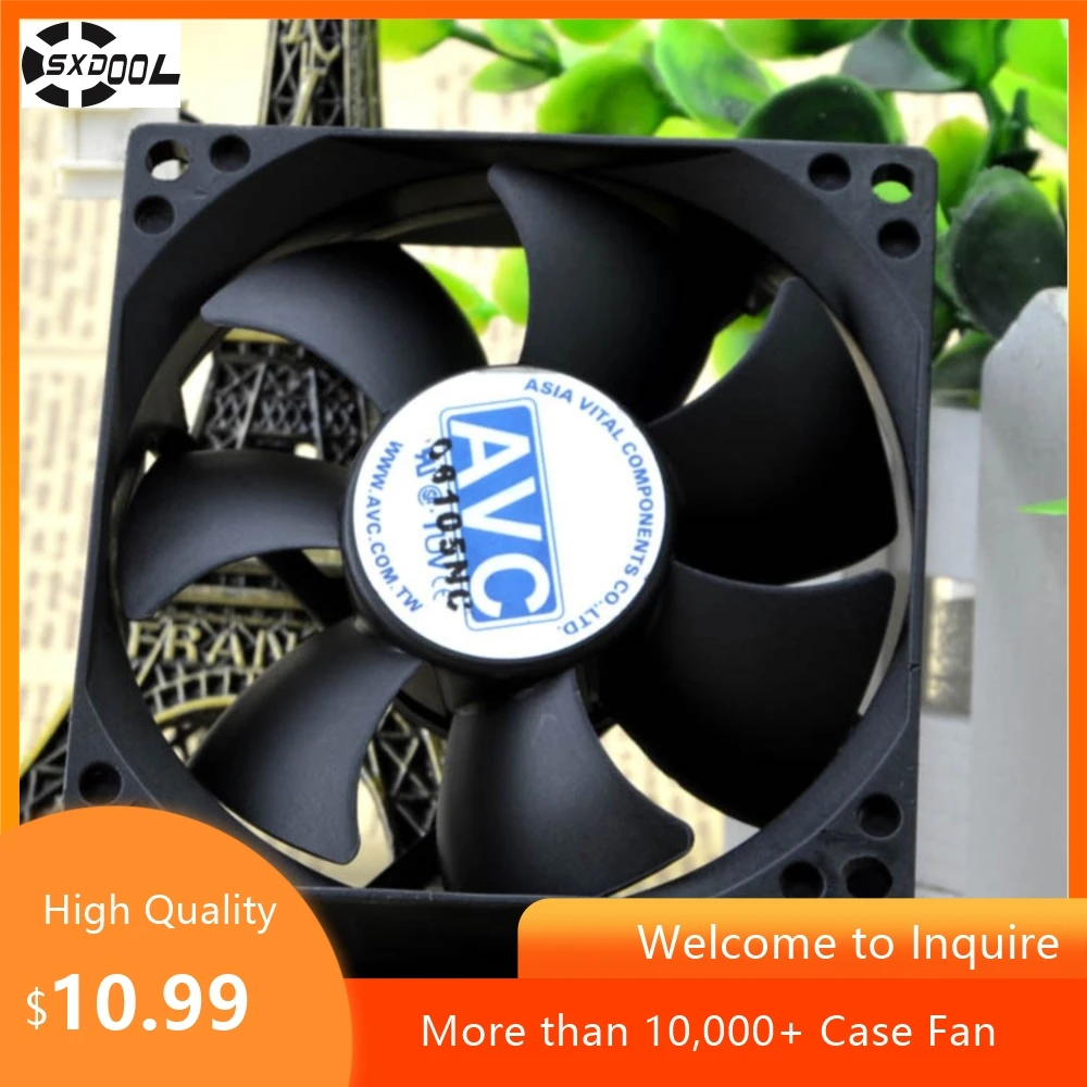 Para AVC 12V 0.7A DS8025T12U P033 8025 8CM ventilador de refrigeración de chasis de computadora de alto flujo de aire de 4 cables, sistemas ideales para juegos y servidores - imagen 3