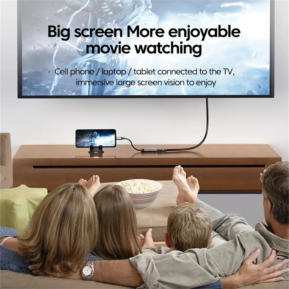 Cable USB C HDMI tipo C a HDMI 4K adaptador USB C USB 3,1 macho a HDTV Cable convertidor hembra para ordenador portátil tableta TV MacBook Pro - imagen 4