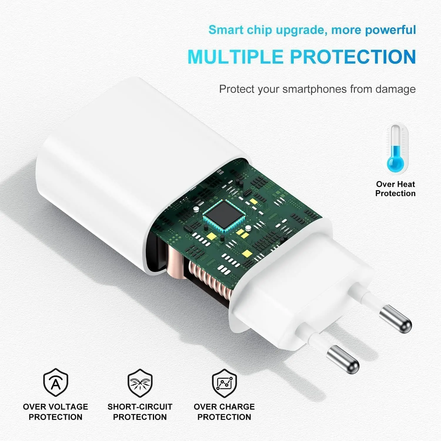 Cargador PD rápido USB C UE de 35W para iPhone 17 16 Pro Max 15 Plus Air Samsung Xiaomi tipo C a tipo C Cable trenzado de carga rápida - imagen 2