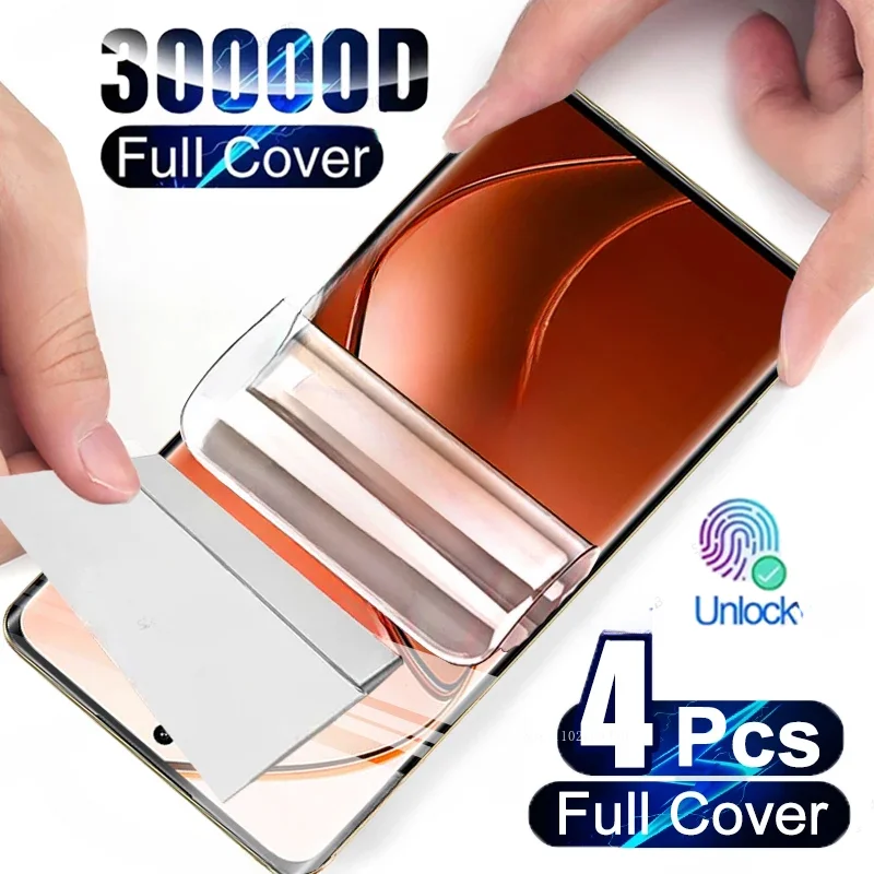 4 Uds película de hidrogel para Realme 12 Pro Plus 11 10 9 8 Pro 9i 8i Protector de pantalla para Realme C67 Note 50 C63 C53 C55 no vidrio - imagen 2
