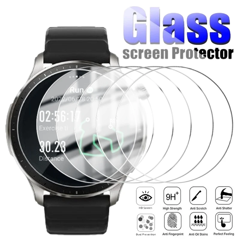 Protector de pantalla de vidrio templado para Amazfit GTR 4, película protectora de vidrio HD antiarañazos para accesorios de reloj inteligente Amazfit GTR4