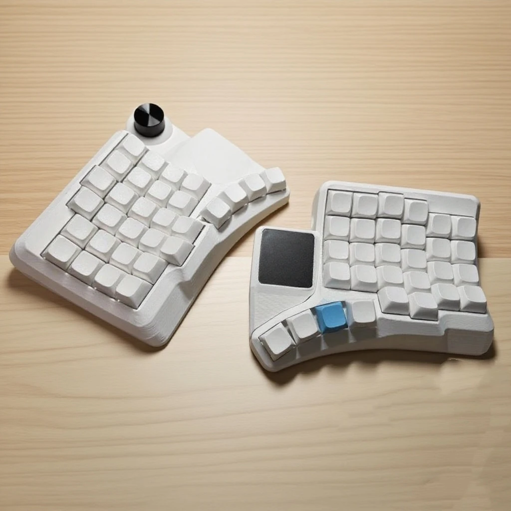 Ergohaven HPD V2 Kit de teclado dividido curvo teclado Trackball con cable soporte ergonómico personalizado Vial Teclado mecánico de intercambio en caliente - imagen 3