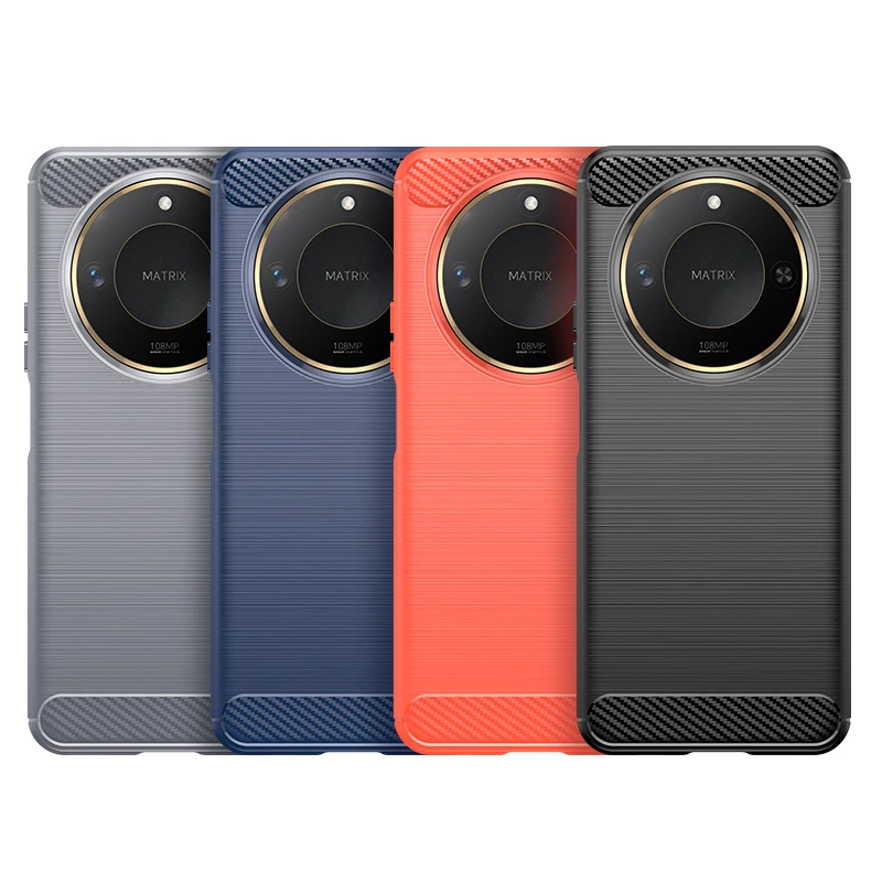 Para Huawei Honor X9C funda inteligente para Honor X9C Smart Capa nuevo parachoques a prueba de golpes suave TPU cubierta de fibra de carbono Honor X9C Smart - imagen 2